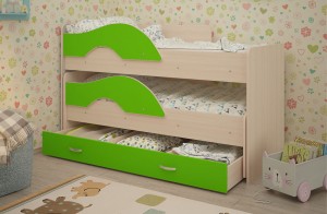 Выкатная кровать Радуга 1,6 с ящиком