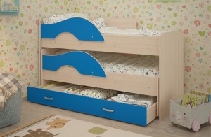 Выкатная кровать Радуга 1,6 с ящиком