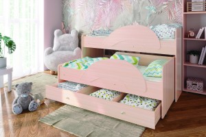 Выкатная кровать Радуга 1,6 с ящиком