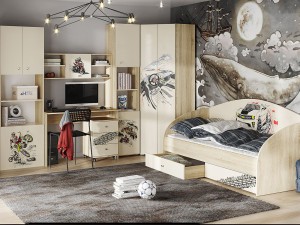 Детская комната Форсаж сонома макси