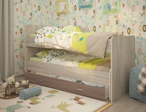 Выкатная кровать Радуга 1,9 с ящиком